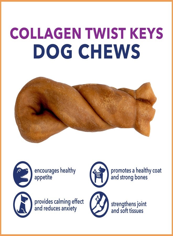 Pet Factory CareChewz Collagen 6-7" Twist Keys Dog Chew Treats - Chicken Flavor, 6 Count/1 Pack - Image 5